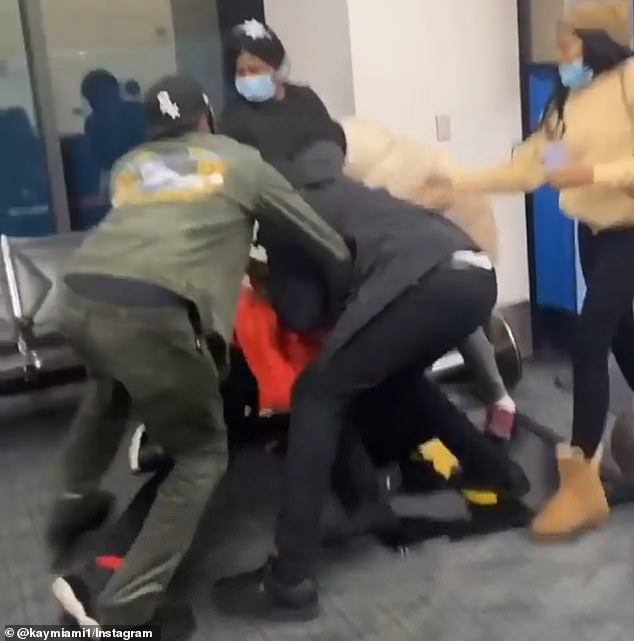 All the horrific brawl was captured by camera and then posted on Instagram