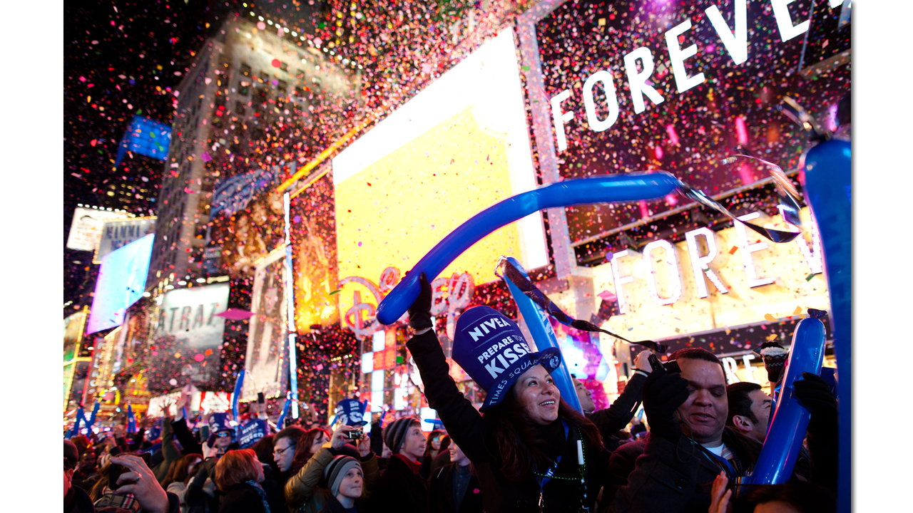 New Years Eve in Times Square is greeted in 2021 without a crowd